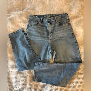 American Eagle Classic Blue Denim Mom Jeans Sz 14